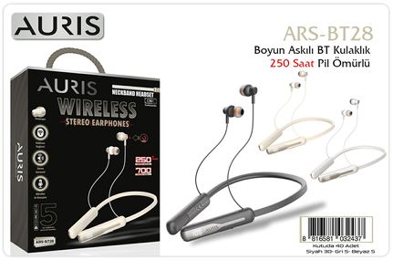 Auris BT28 250 Saat Lcd Boyun Askılı Kulaklık